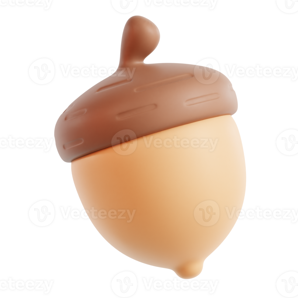 3D Oak Nuts Illustration png