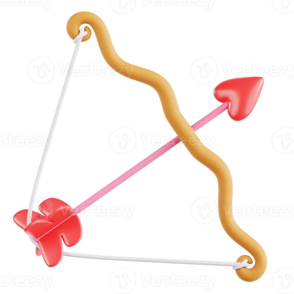 3D Cupid Arrow Illustration png