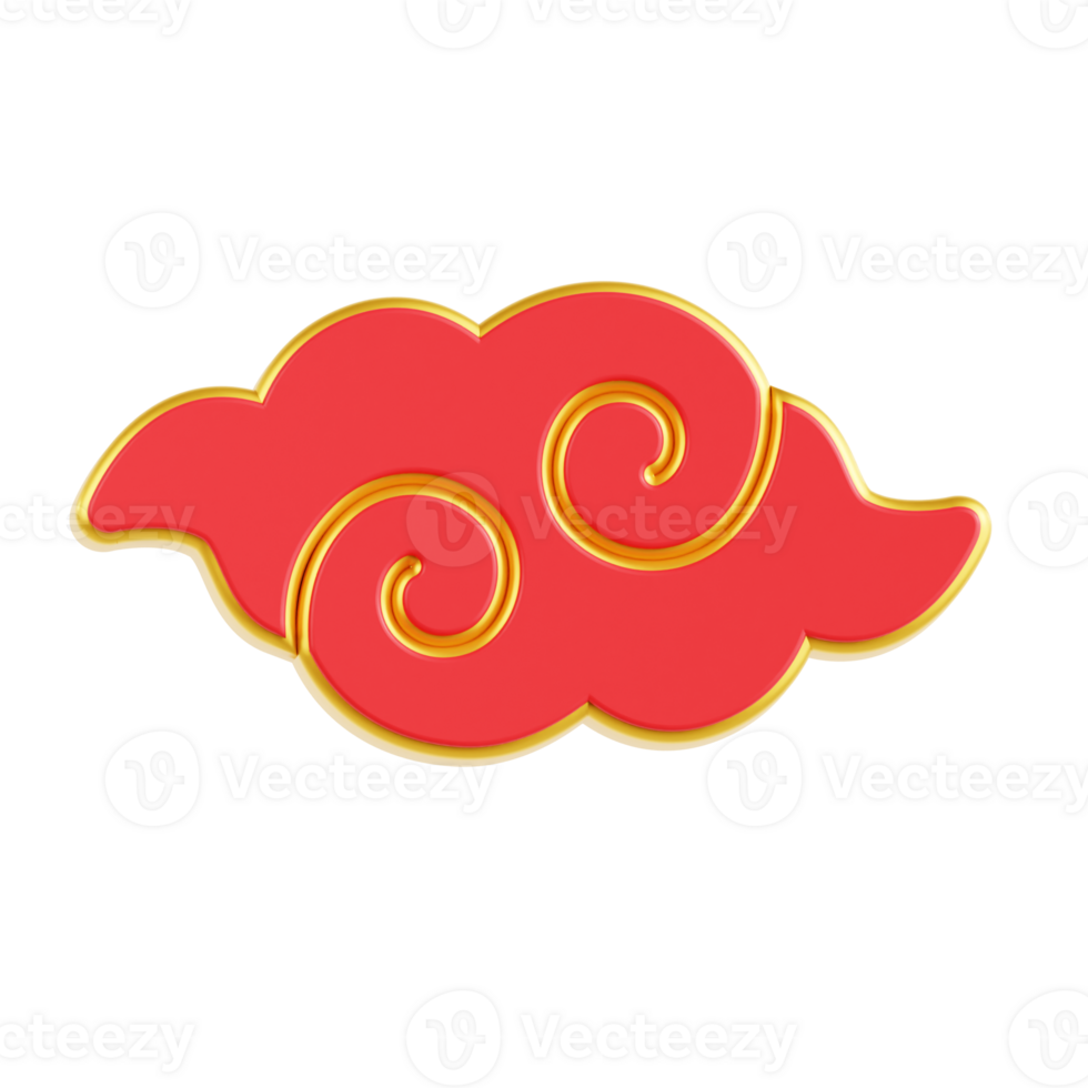Chinese Cloud 3D Illustration png