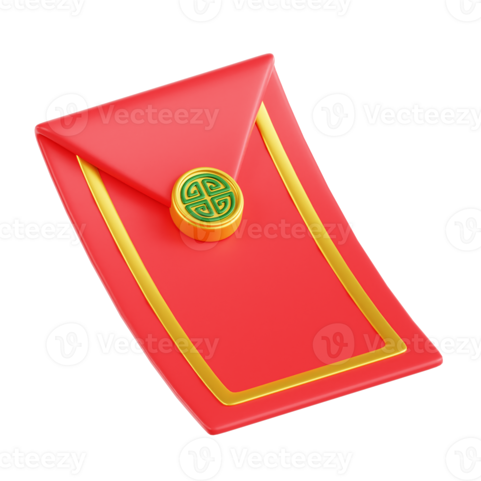 Chinese Red Angpao 3D Illustration png