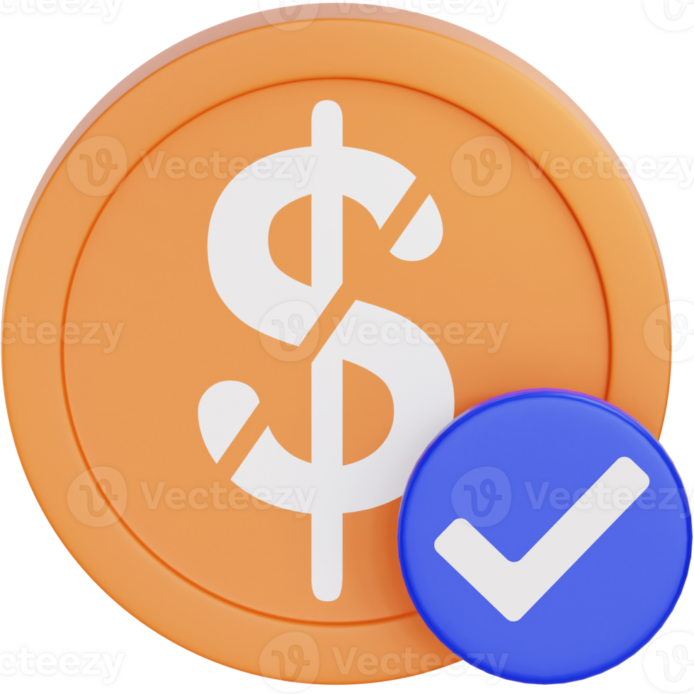Paid 3d icon. Payment icon 3d rendering png