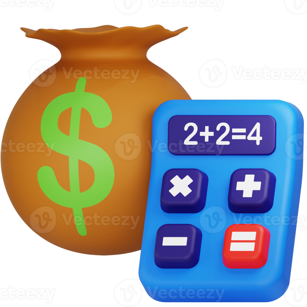 3d budget icon. 3d render payment icon png