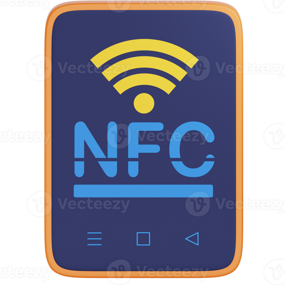 NFC 3d icon. Payment icon 3d rendering png