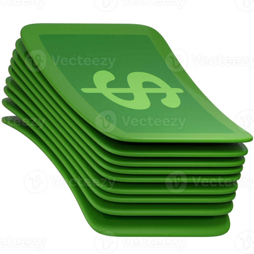 cash 3d icon. 3d render payment icon png