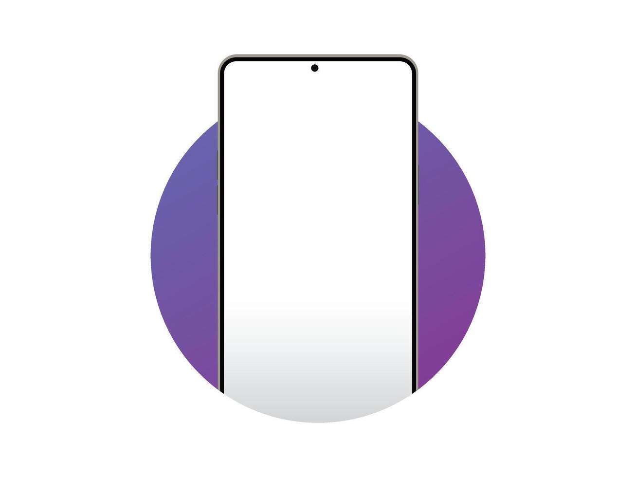 Smartphone Device Round Gradient Mockup vector
