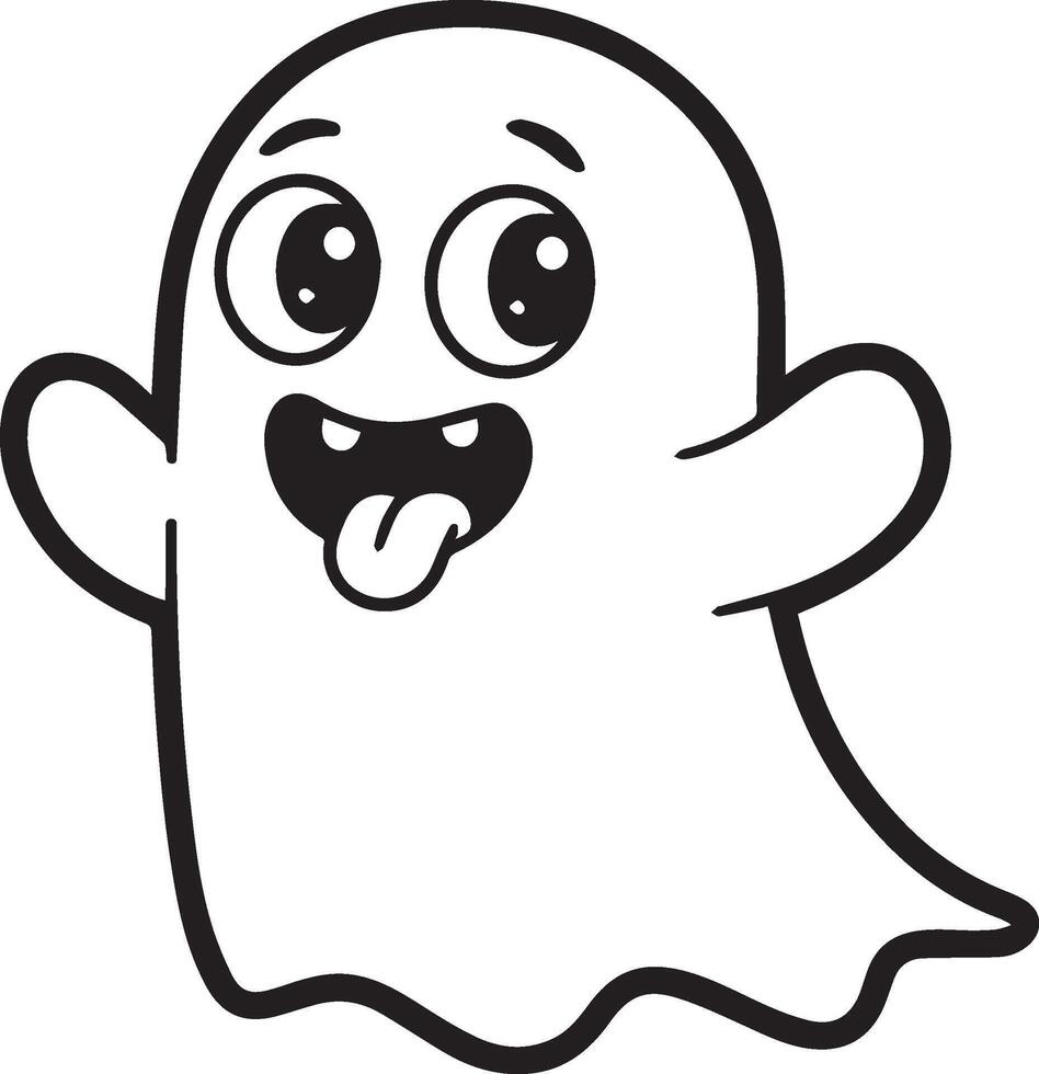 Halloween illustration of ghost vector