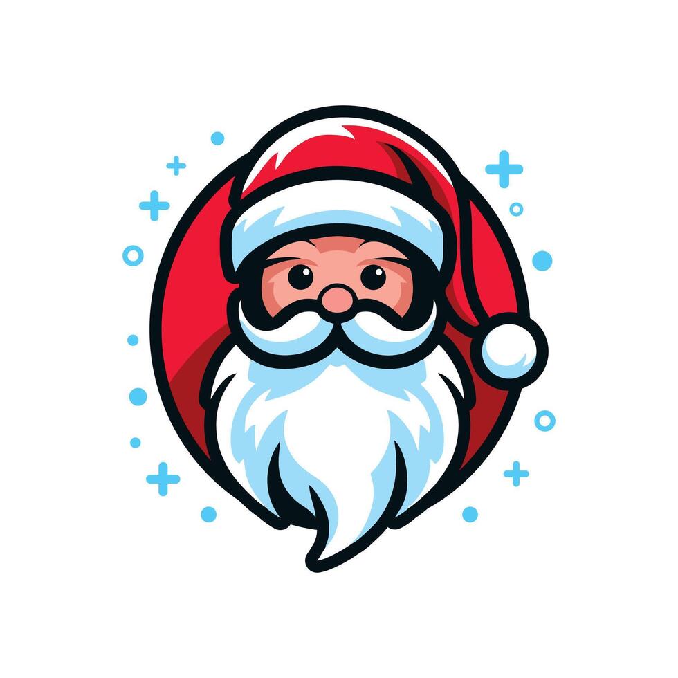 Mascot Design of Santa Claus with a Beard vector