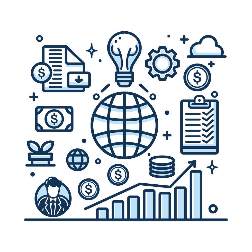 Collection of Icon Designs for Business Needs vector