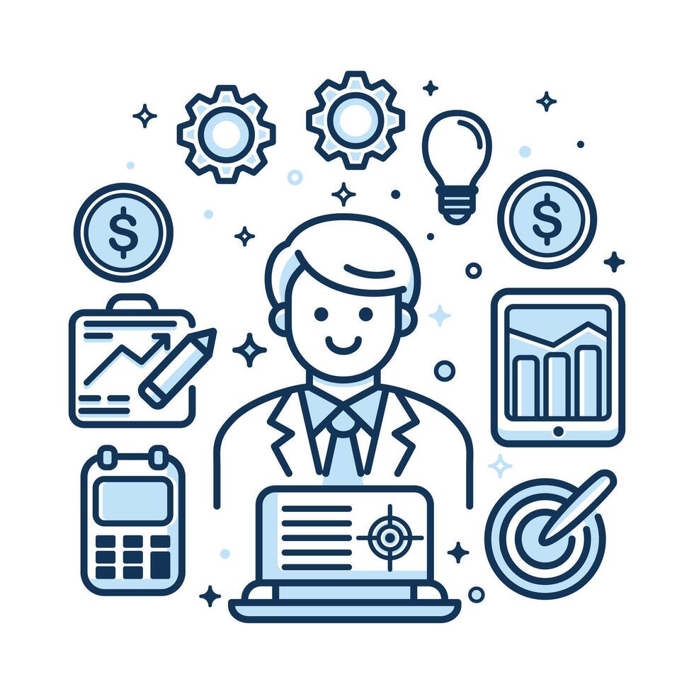 Creative Icon Designs Perfectly Tailored for Business Use vector