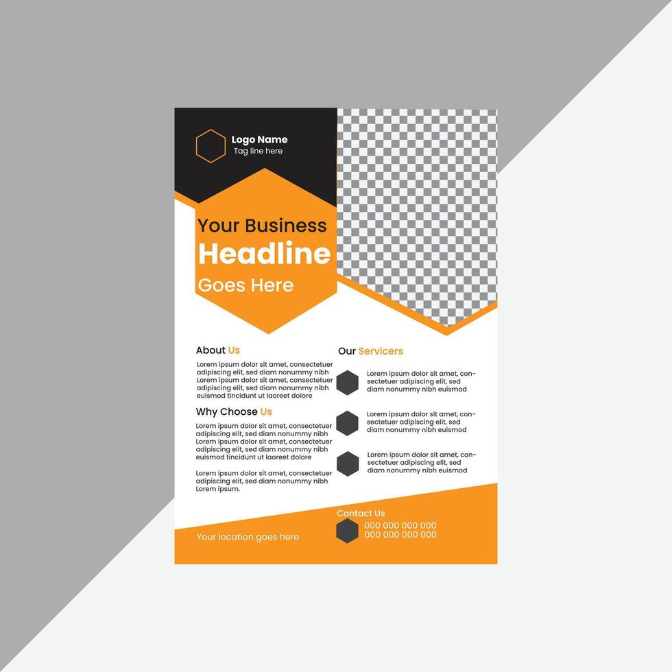Geometric shapes creative flyer design for corporate business vector