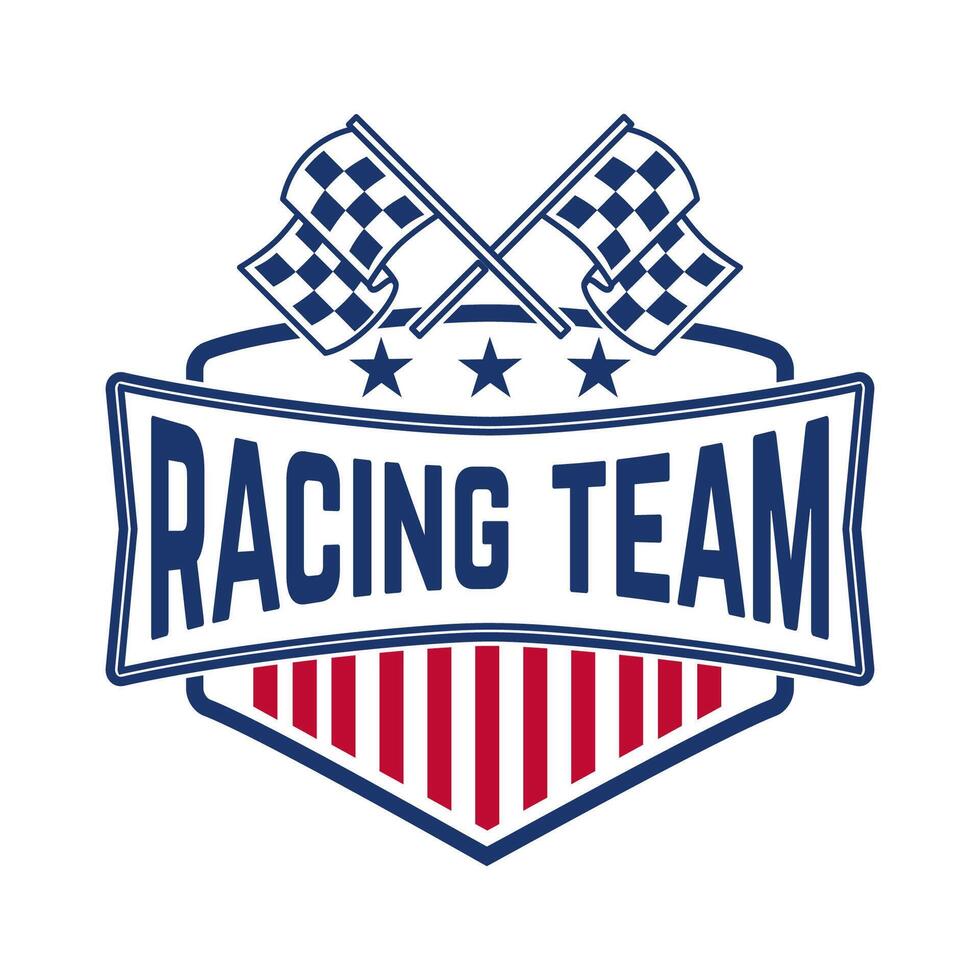 Racing team logo template. design elements for logo, label, emblem. vector