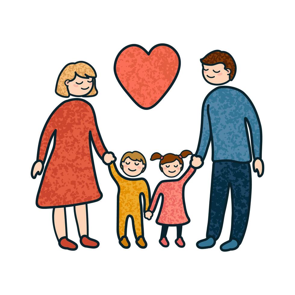 Illustration of a Family vector