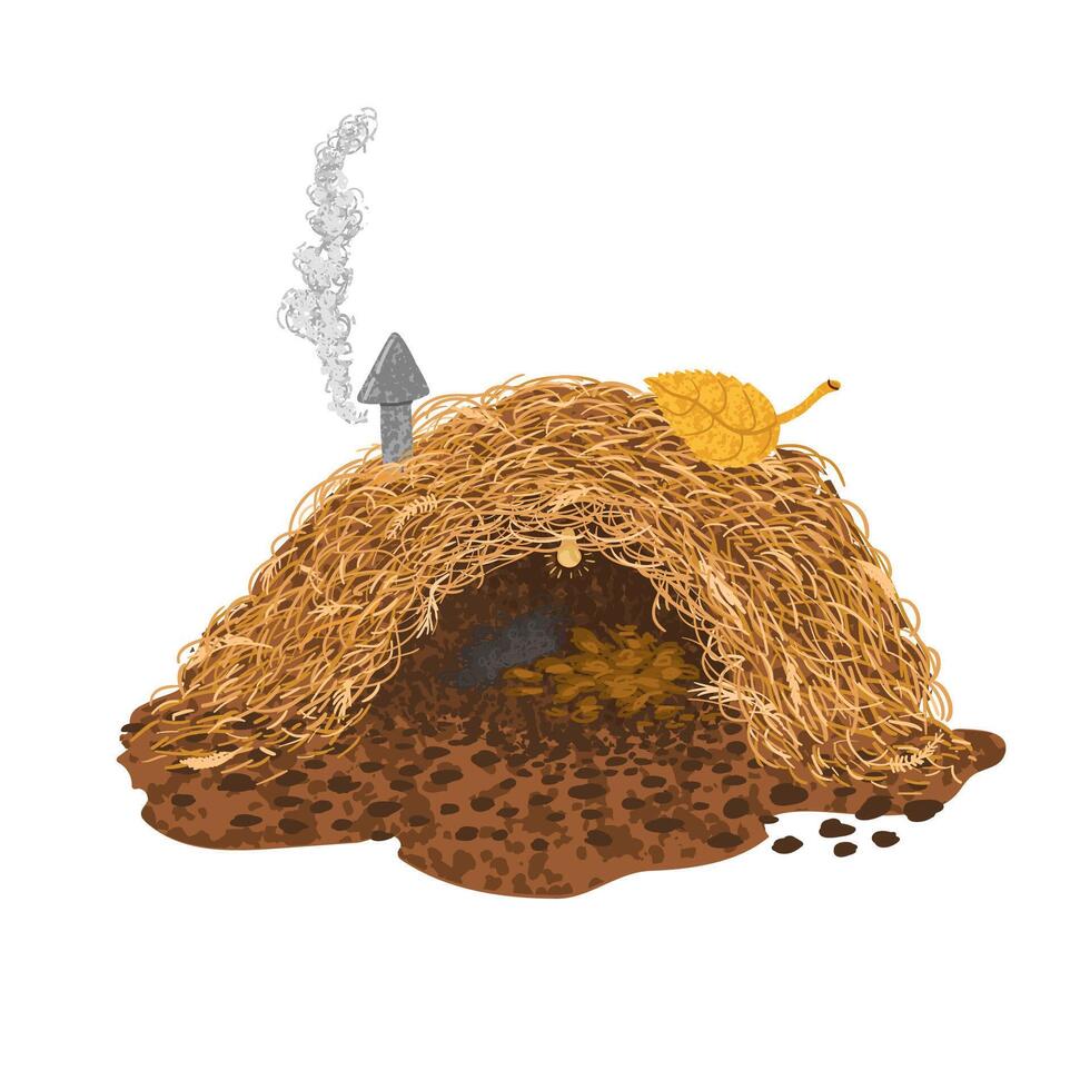 Colorful Cartoon Illustration of Hamster Mink Isolated on White Background vector