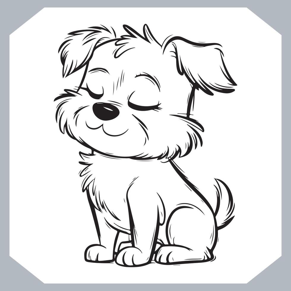 Black Sketch Art for Dog Lovers Silhouette Collection vector