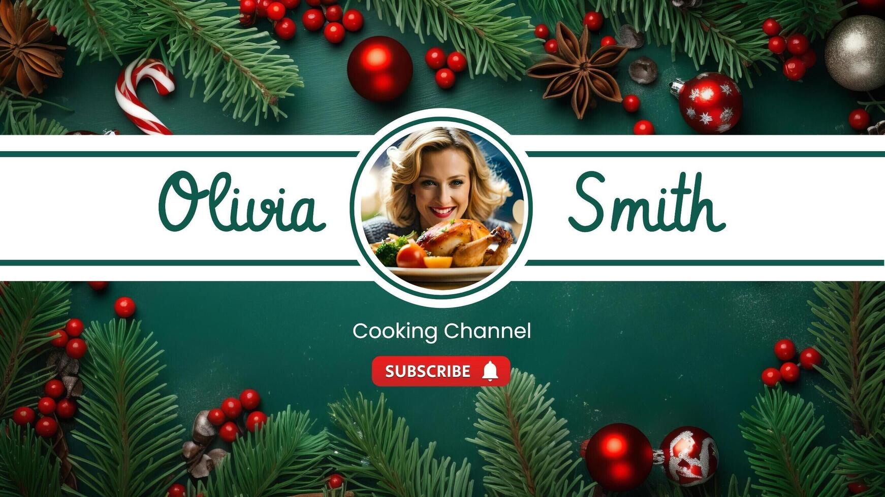 Christmas themed cooking channel template