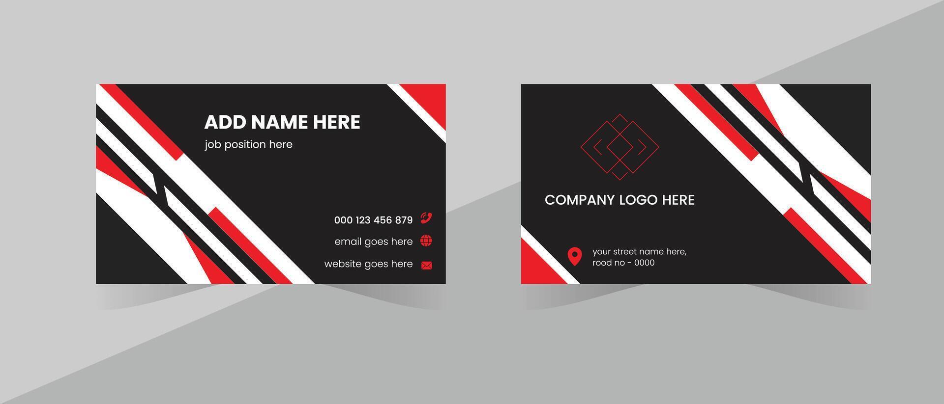 Unique business card design, and professional business card design vector