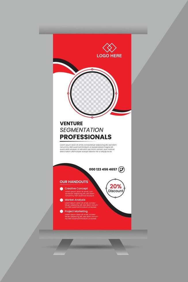 Business roll-up banner design marketing template. Creative modern banner design. vector