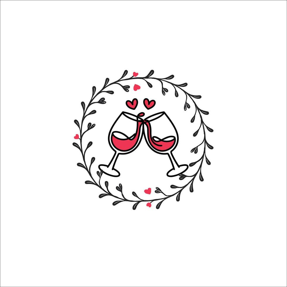 Dynamic and Romantic Valentine's Design vector