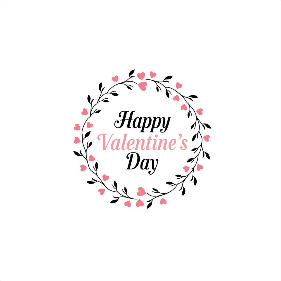 Romantic Valentine's Day Typography Design vector
