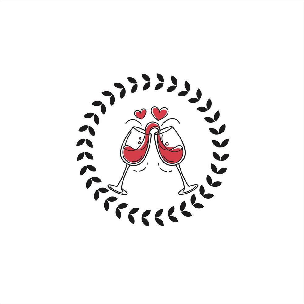 Valentine's Day Design with Heart Icons vector