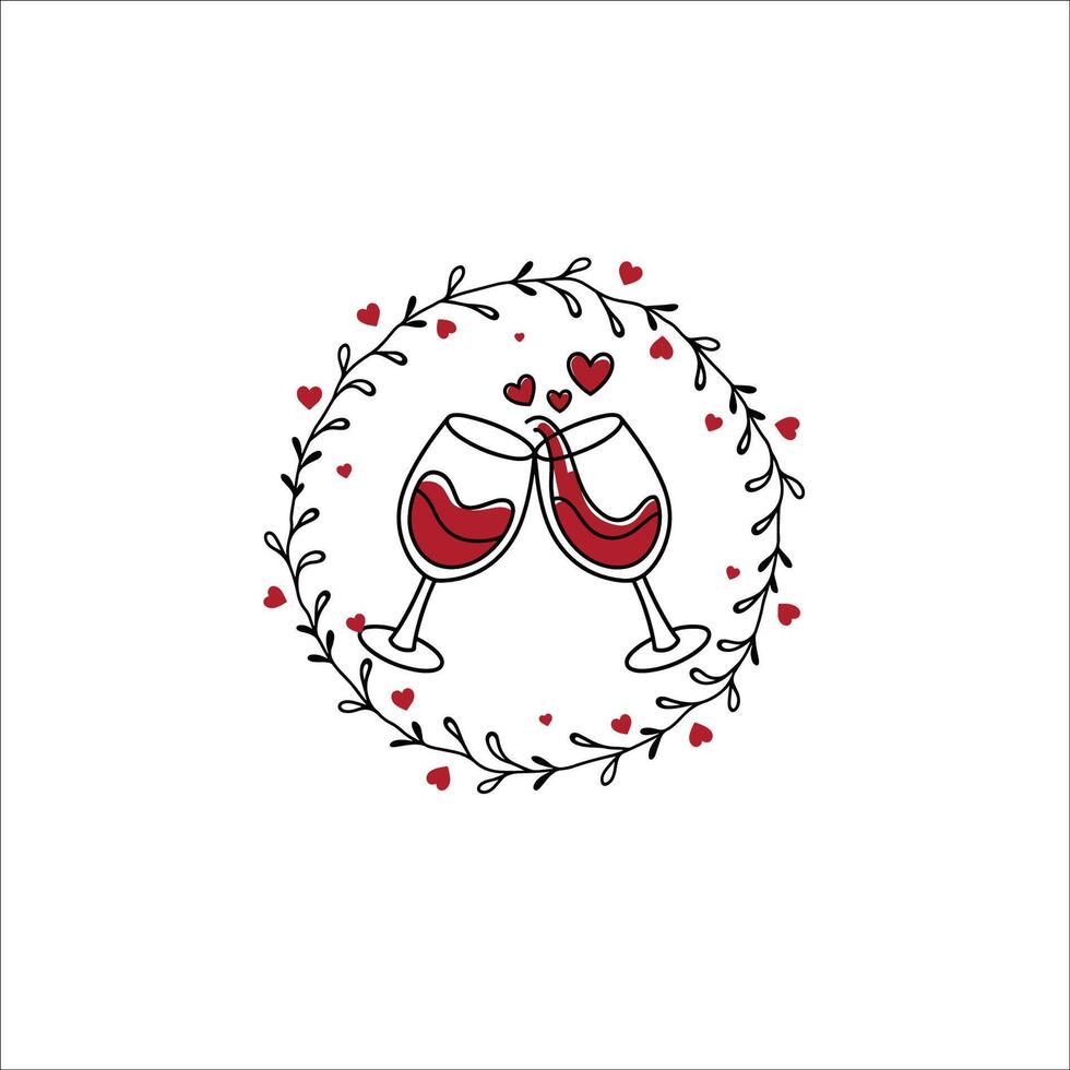 Modern Valentine's Day Greeting Design vector