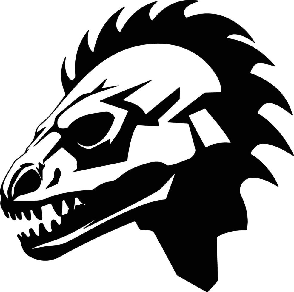 adorable Black silhouette of Doedicurus head vector
