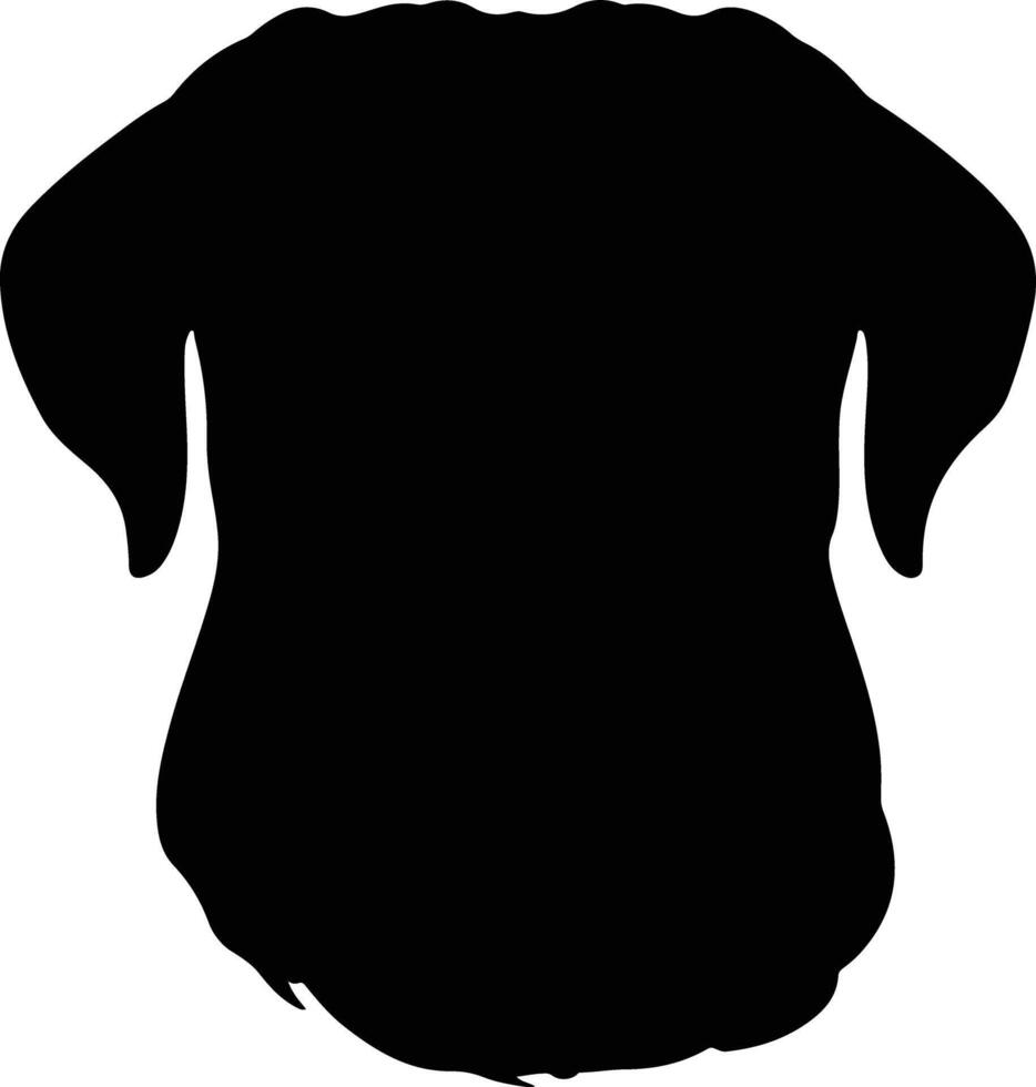 angelic Black silhouette of mastiff head vector