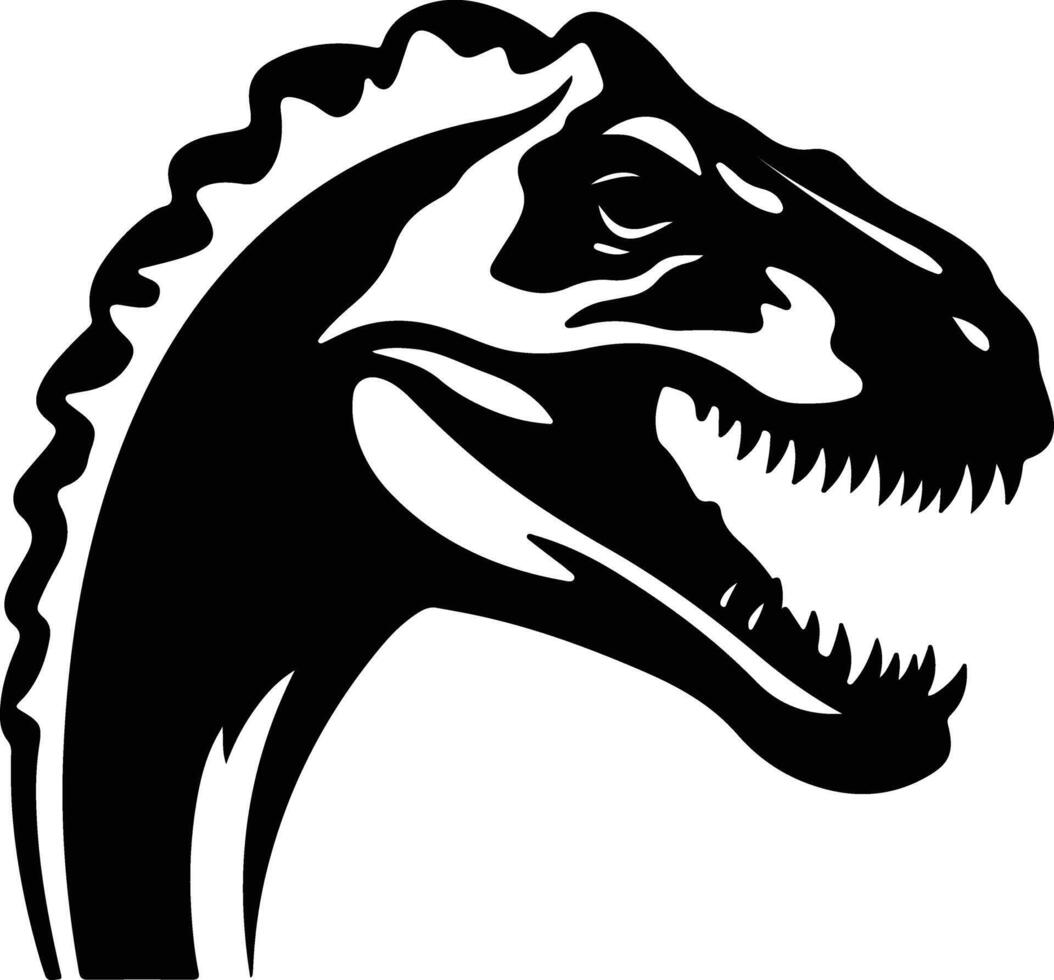 Black silhouette of Quaesitosaurus head vector