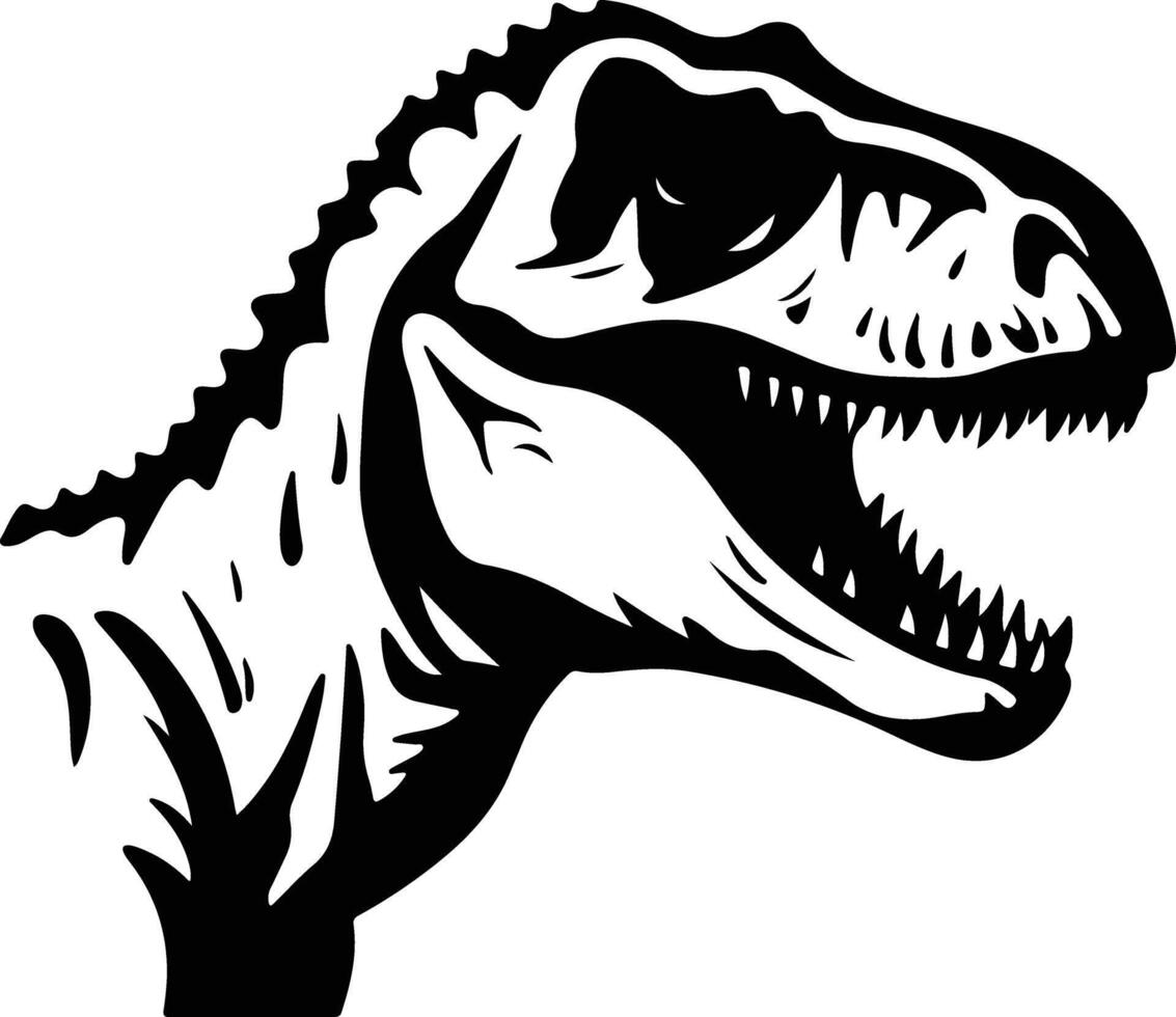 precious Black silhouette of Teratosaurus head vector