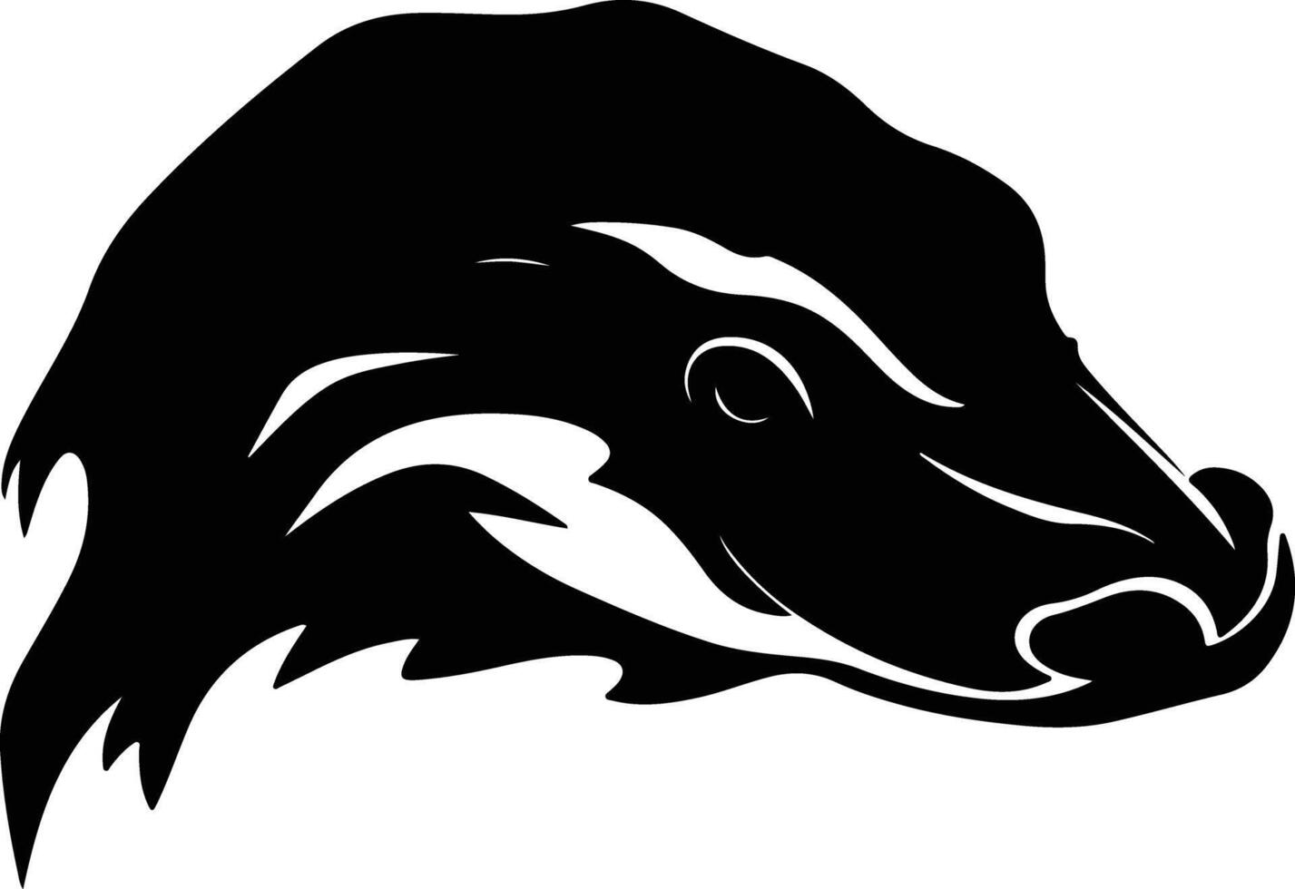 graceful Black silhouette of duck-billed platypus head vector