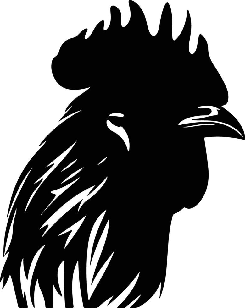 enchanting Black silhouette of Rhode Island red head vector