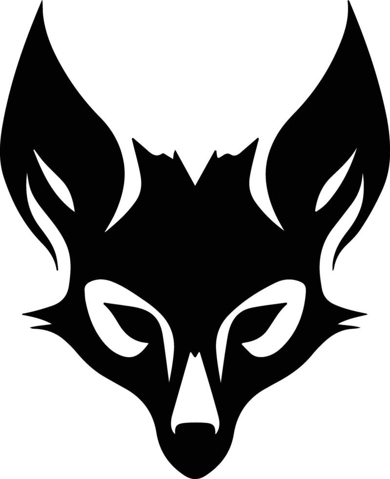 lovely Black silhouette of colugo head vector