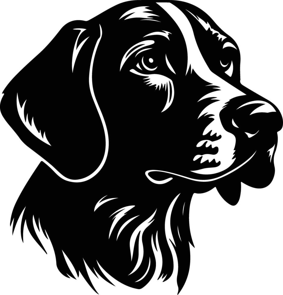 precious Black silhouette of hound head vector