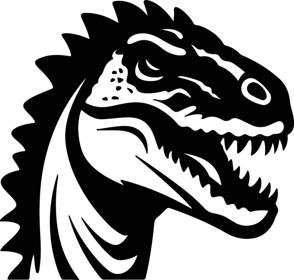 Black silhouette of Ultrasaurus head vector