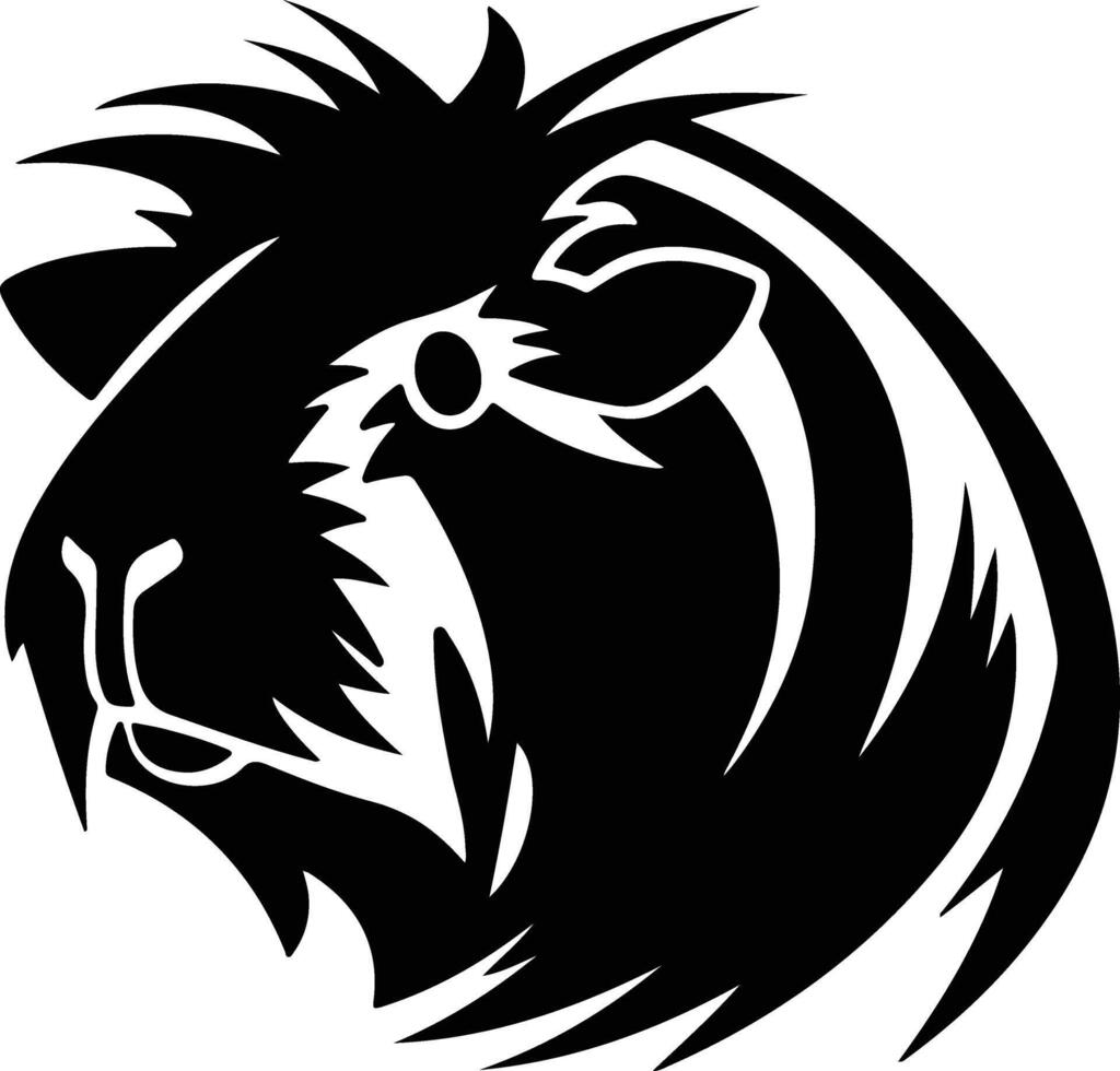 adorable Black silhouette of guinea pig head vector