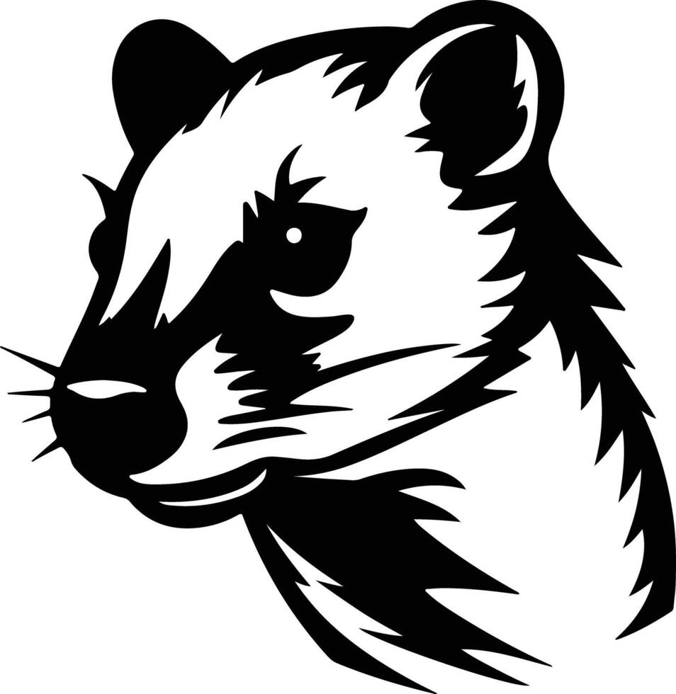 heavenly Black silhouette of hyrax head vector