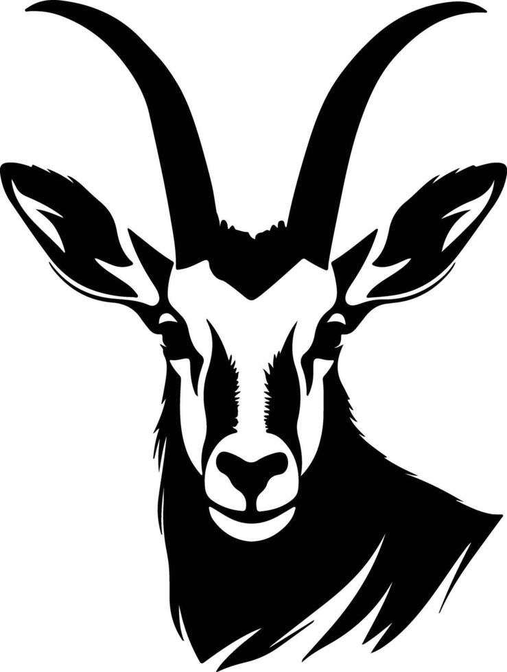 graceful Black silhouette of bongo head vector