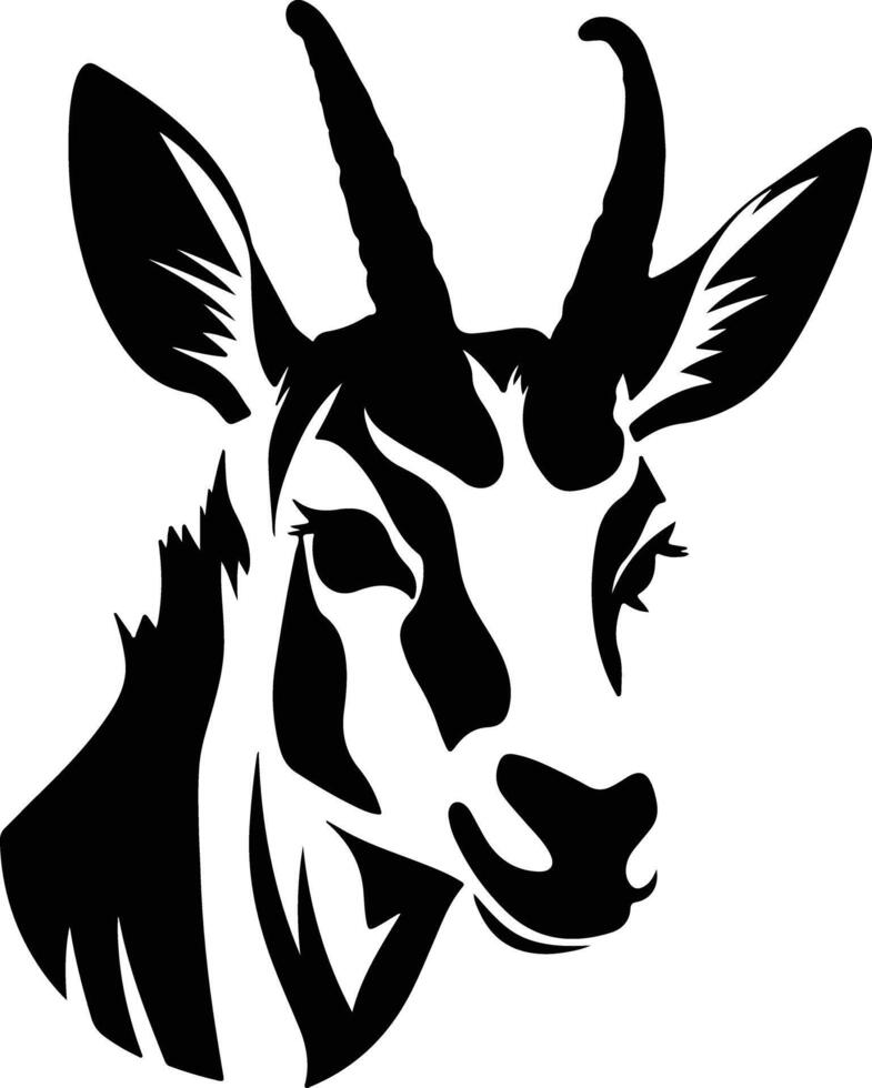 cuddly Black silhouette of bongo head vector