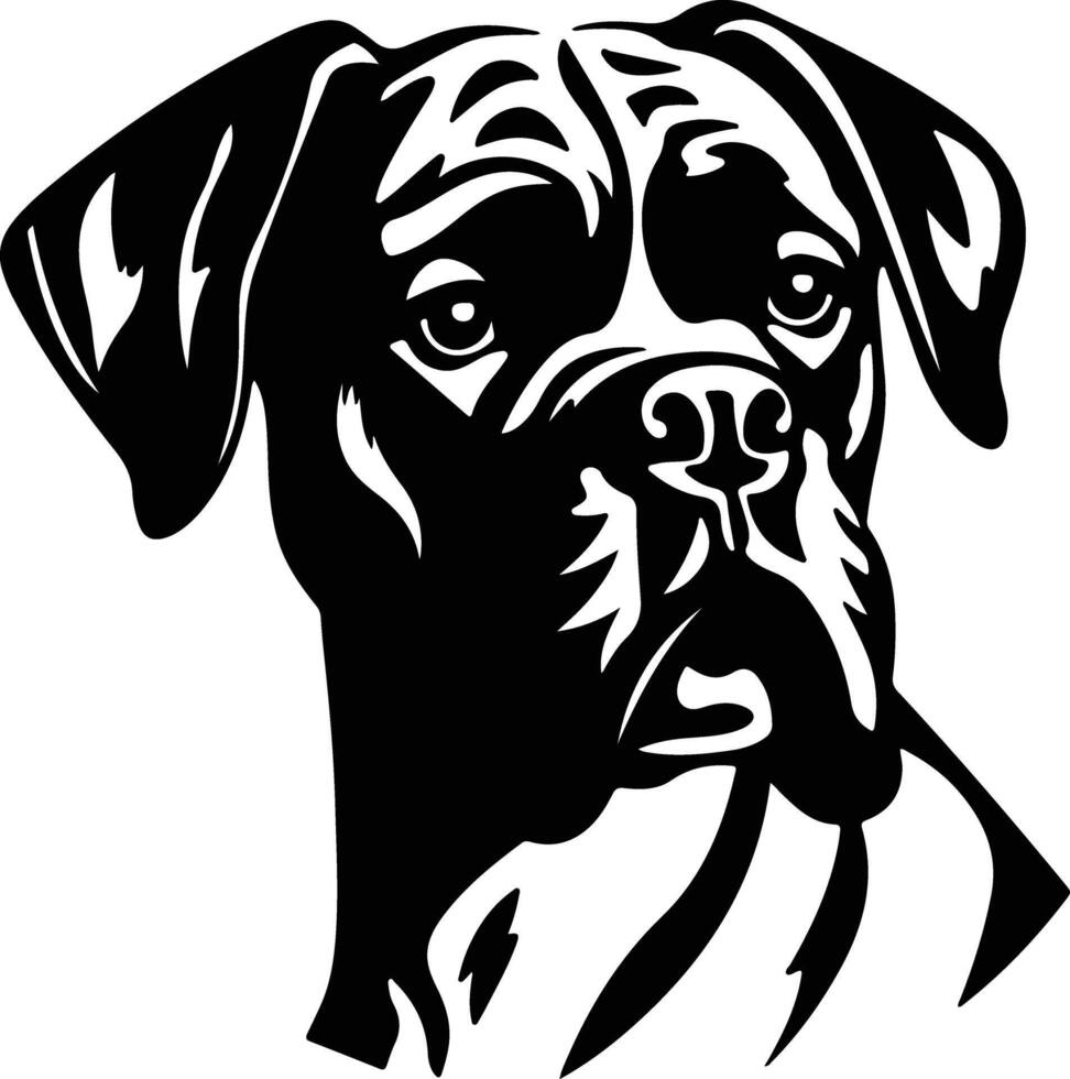 precious Black silhouette of boxer head vector