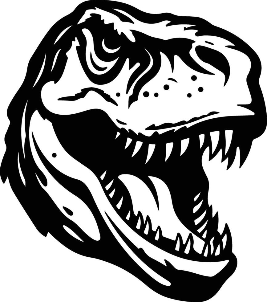 precious Black silhouette of Xiaosaurus head vector