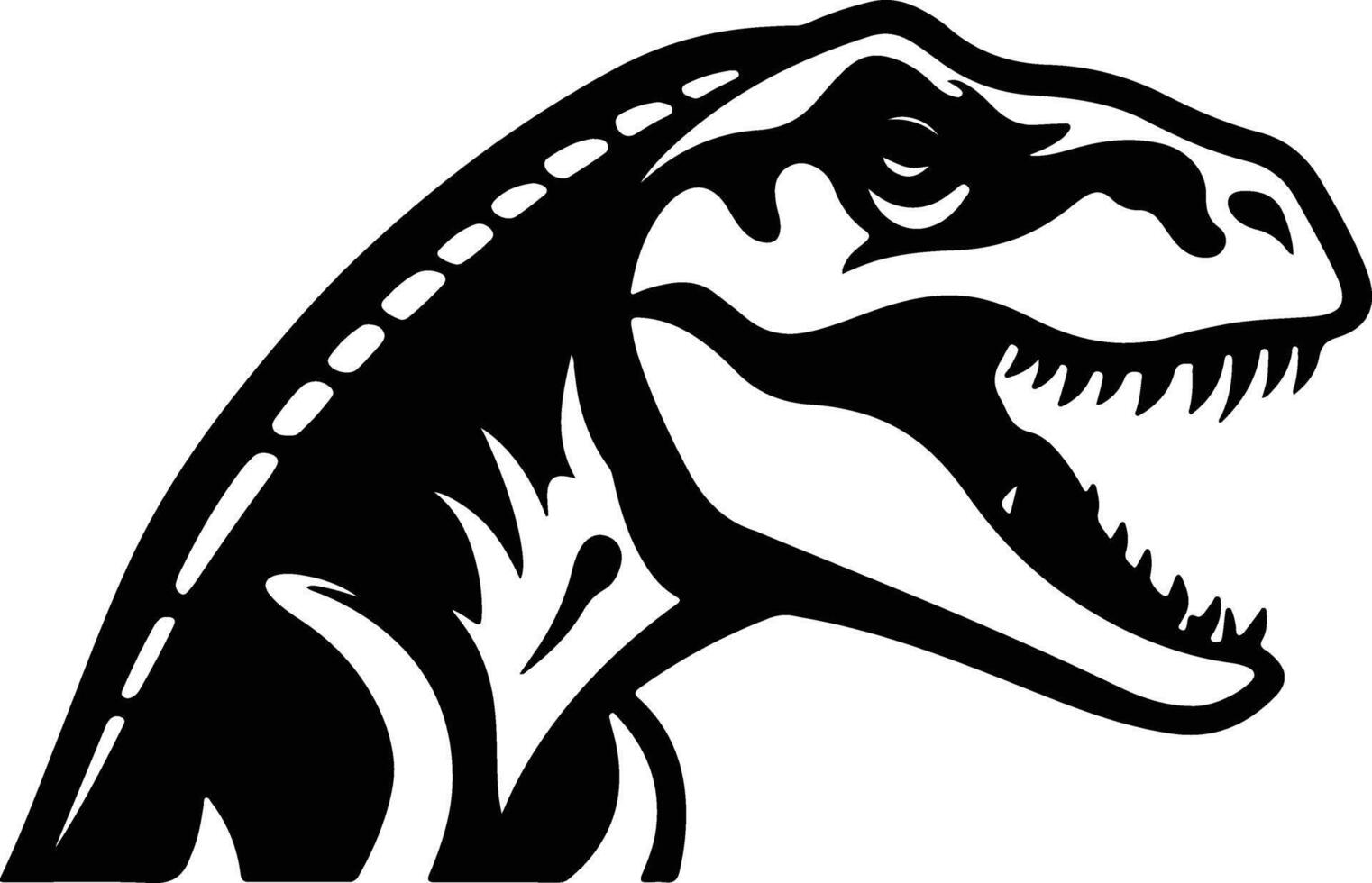 sweet Black silhouette of Thecodontosaurus head vector