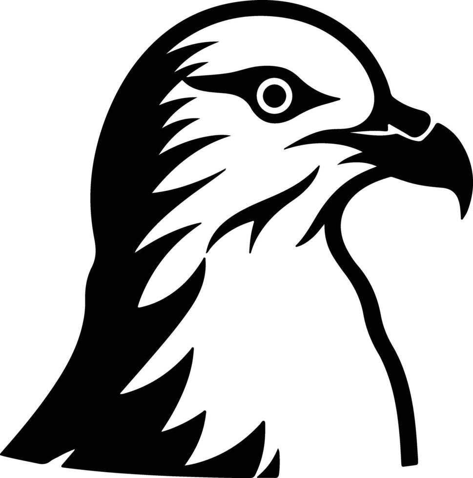 charming Black silhouette of ring-billed gull head vector