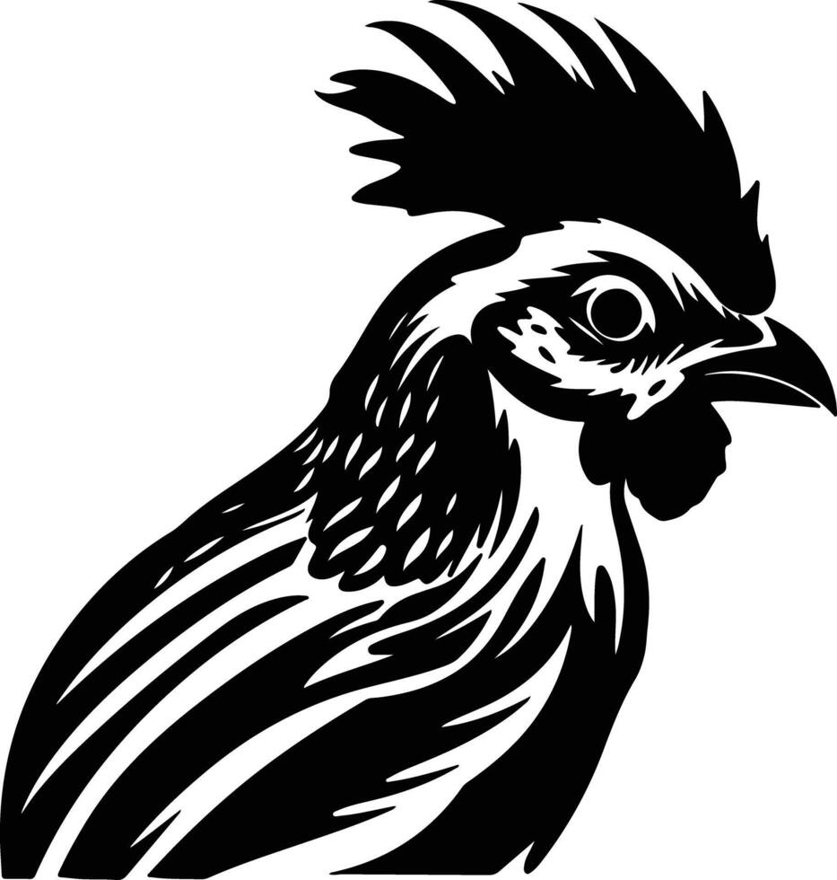 lovely Black silhouette of prairie chicken head vector