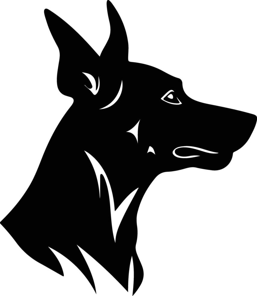 enchanting Black silhouette of Cape hunting dog head vector