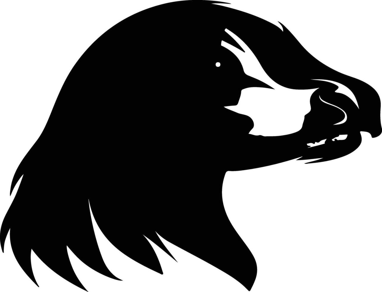 angelic Black silhouette of duck-billed platypus head vector