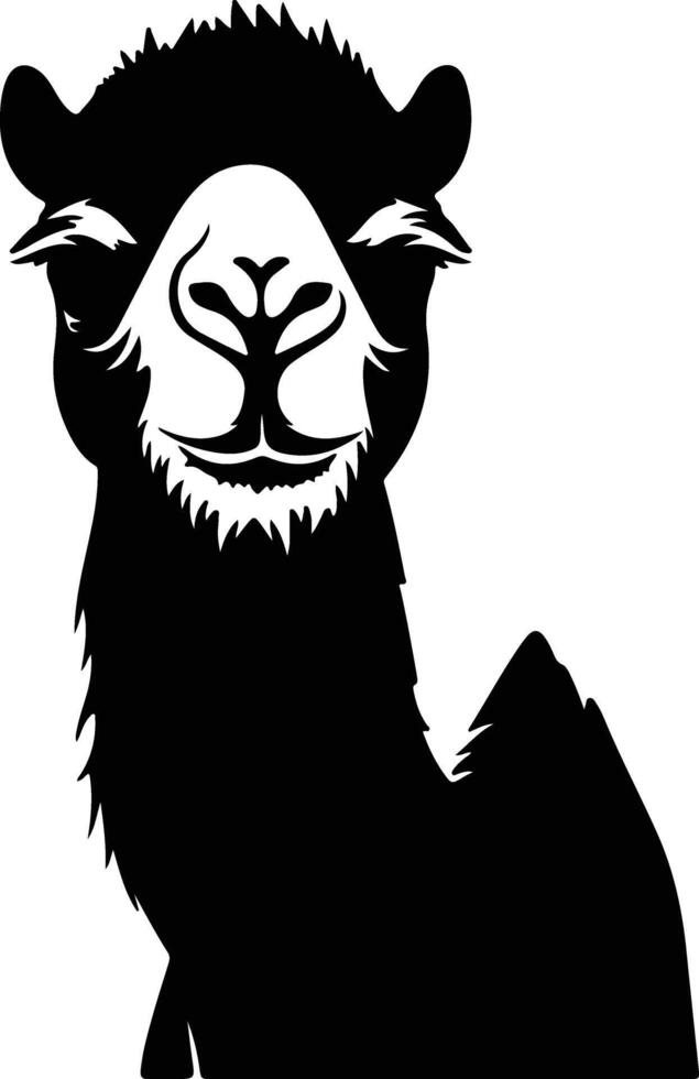 heavenly Black silhouette of camel head vector