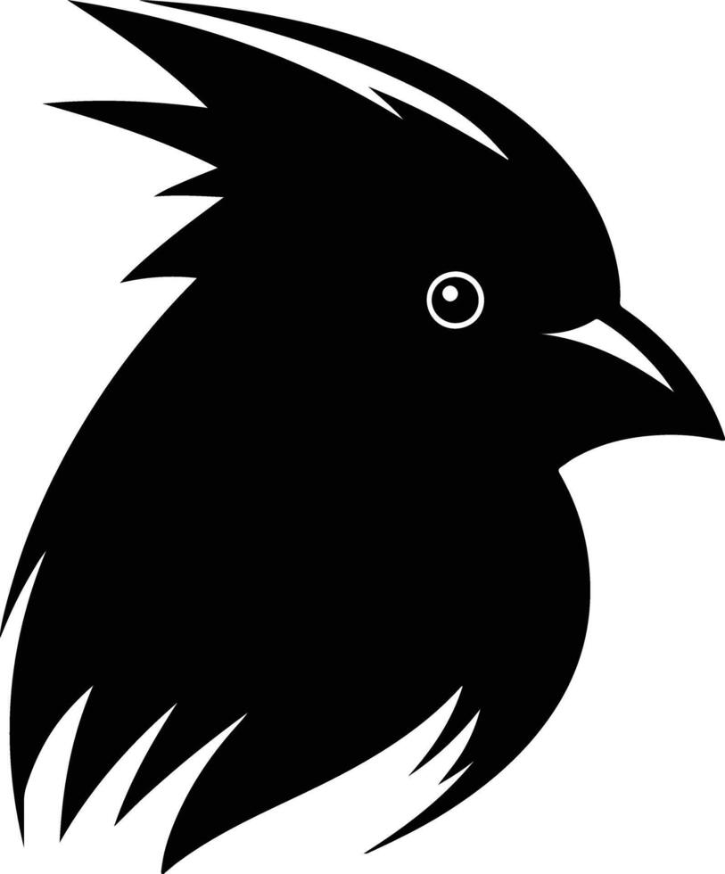 precious Black silhouette of cardinal head vector