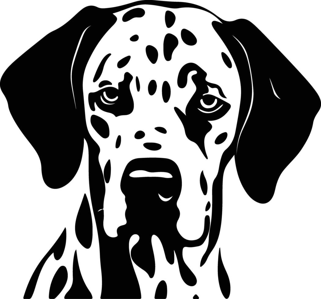 radiant Black silhouette of Dalmatian head vector