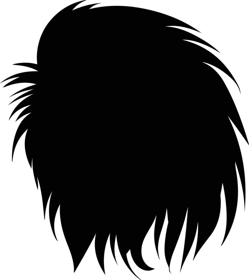 Black silhouette of golden lion tamarin head vector