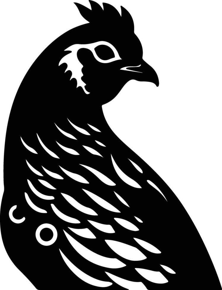 enchanting Black silhouette of grouse head vector